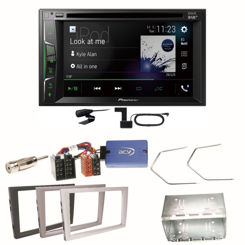 Pioneer AVH-A3200DAB Bluetooth Einbauset für Opel Vectra C Signum Corsa Combo