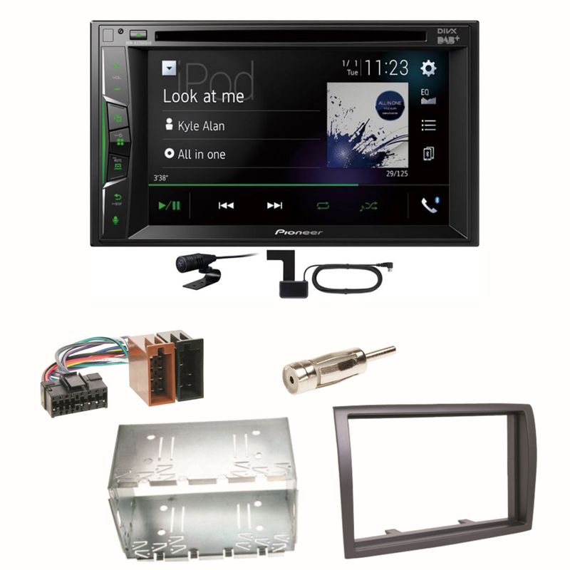 Pioneer AVH-A3200DAB Bluetooth DAB CD Einbauset für Fiat Ducato Boxer Jumper