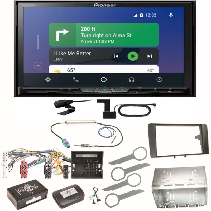 Pioneer AVH-Z9200DAB Android Auto Carplay Bluetooth Einbauset für Audi A3 8P 8PA