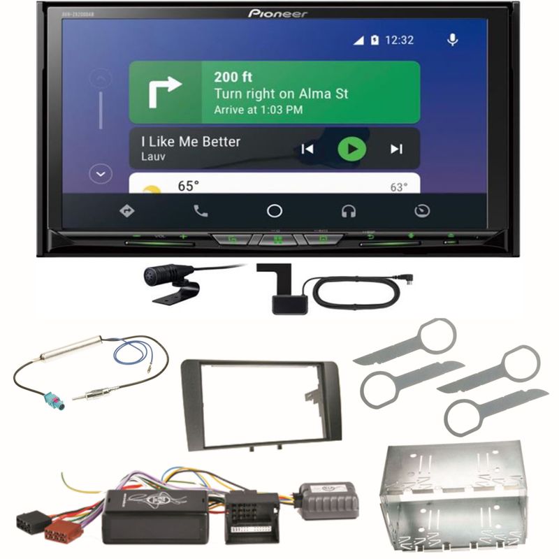 Pioneer AVH-Z9200DAB Android Auto Carplay Bluetooth Einbauset für Audi A3 8P 8PA