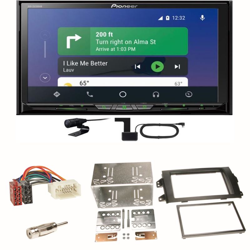 Pioneer AVH-Z9200DAB Android Auto Carplay Einbauset für Suzuki SX 4 Fiat Sedici