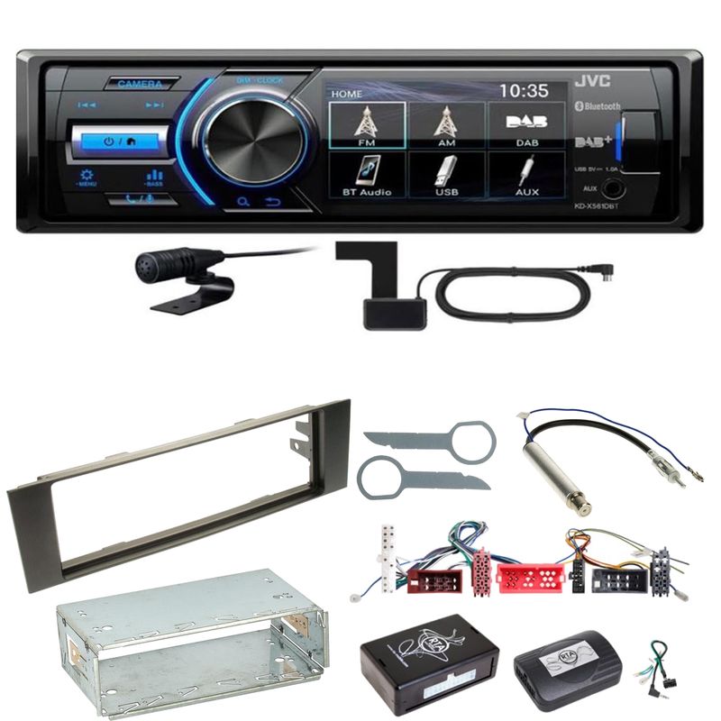 JVC KD-X561DBT Digitalradio Bluetooth USB Einbauset für Audi A3 8P 8PA