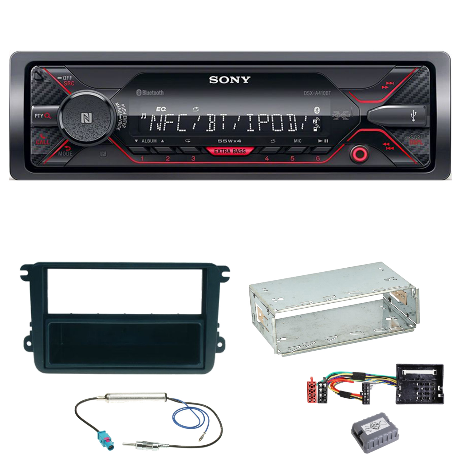 Sony Autoradio 4x55Watt Bluetooth Telefon Telefonieren Freisprechen USB CD Radio
