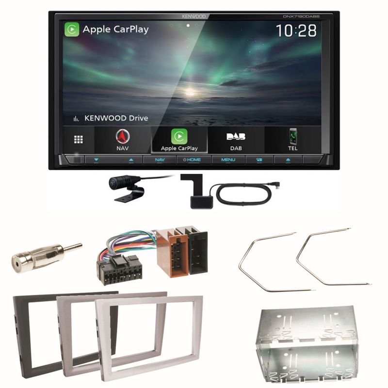 Kenwood DNX-7190DABS Carplay CD Einbauset für Opel Omega B Meriva A Agila Vivaro