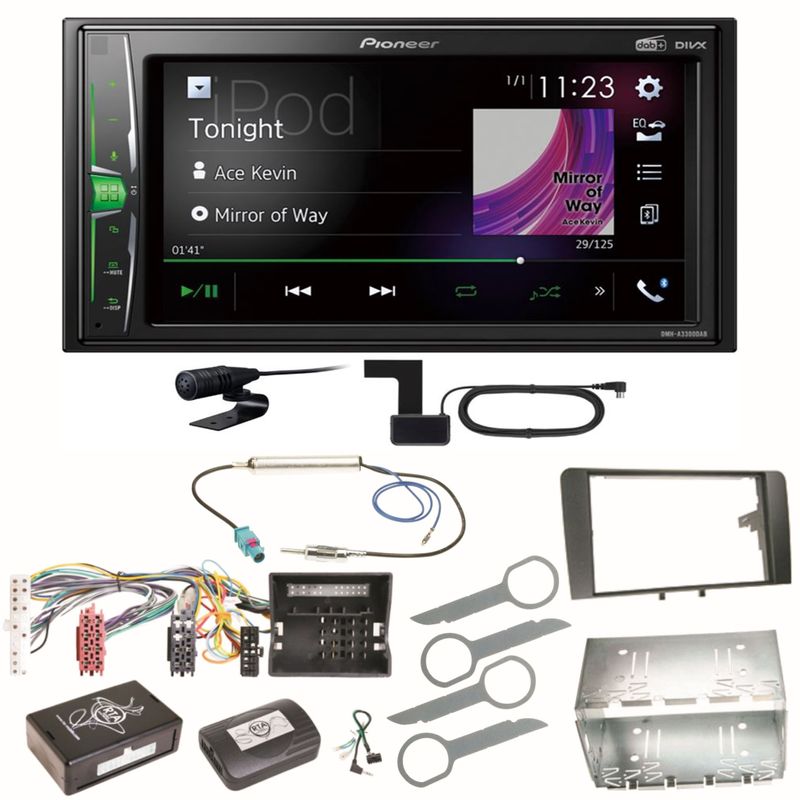 Pioneer DMH-A3300DAB Digitalradio Bluetooth WebLink Einbauset für Audi A3 8P 8PA