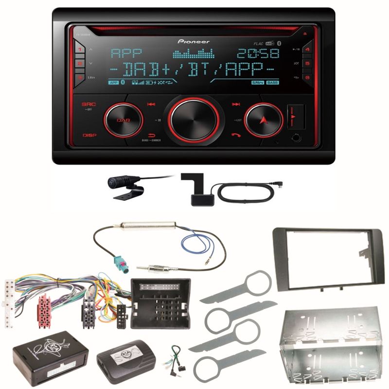 Pioneer FH-S820DAB Digitalradio Bluetooth FLAC USB Einbauset für Audi A3 8P 8PA