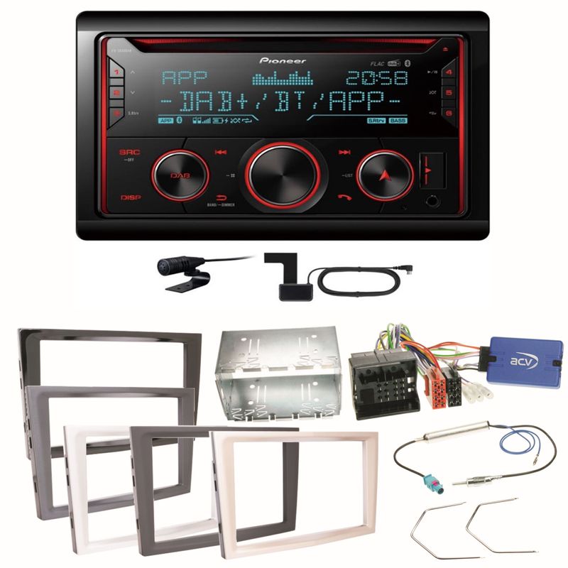 Pioneer FH-S820DAB DAB+ USB Einbauset Für Opel Astra H Corsa D Zafira B ...