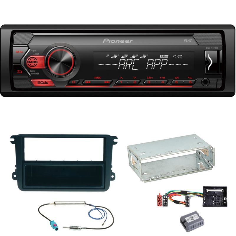 Pioneer MVHS120UB USB FLAC Autoradio Einbauset für Skoda