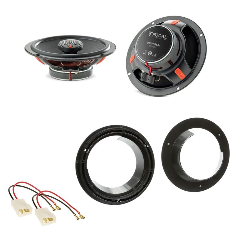 Focal ICU165 Koaxial Lautsprecher Einbauset für Suzuki Grand Vitara SX4 Swift