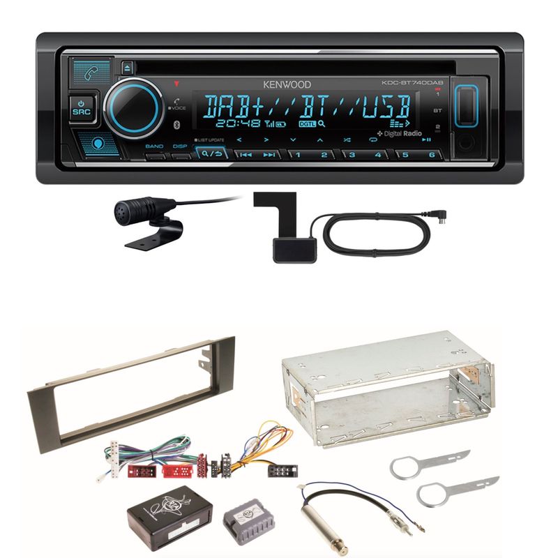 Kenwood KDC-BT740DAB Digitalradio Bluetooth Einbauset für Audi A3 8P 8PA