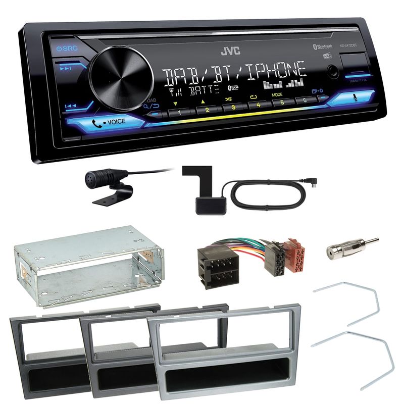 JVC KD-X472DBT DAB+ Bluetooth Einbauset für Opel Vectra C Signum Corsa Combo