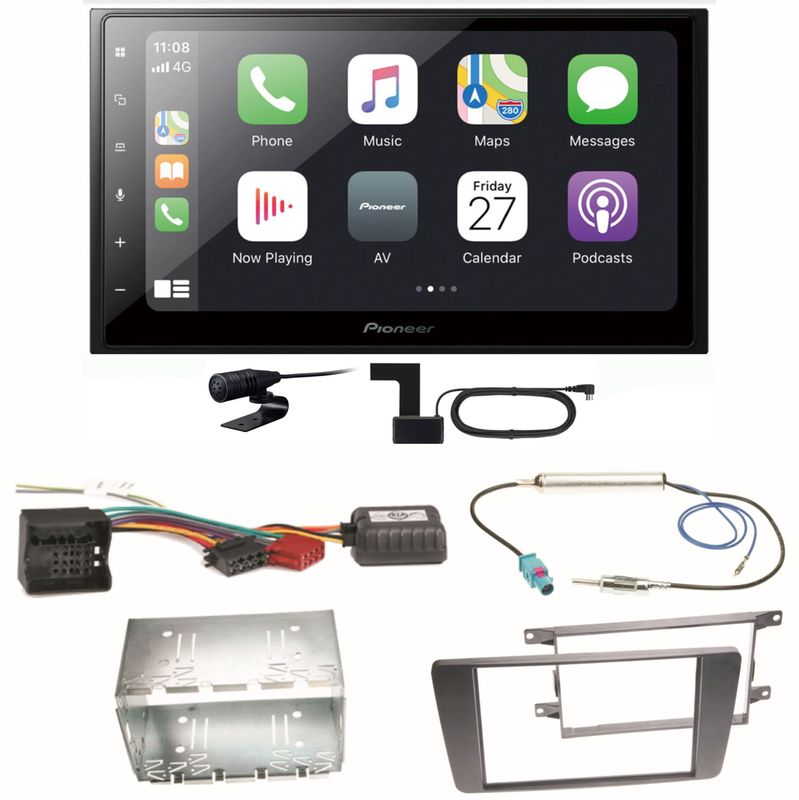 Pioneer SPH-DA250DAB Bluetooth DAB+ USB Einbauset für Skoda Octavia 2 Yeti 5L