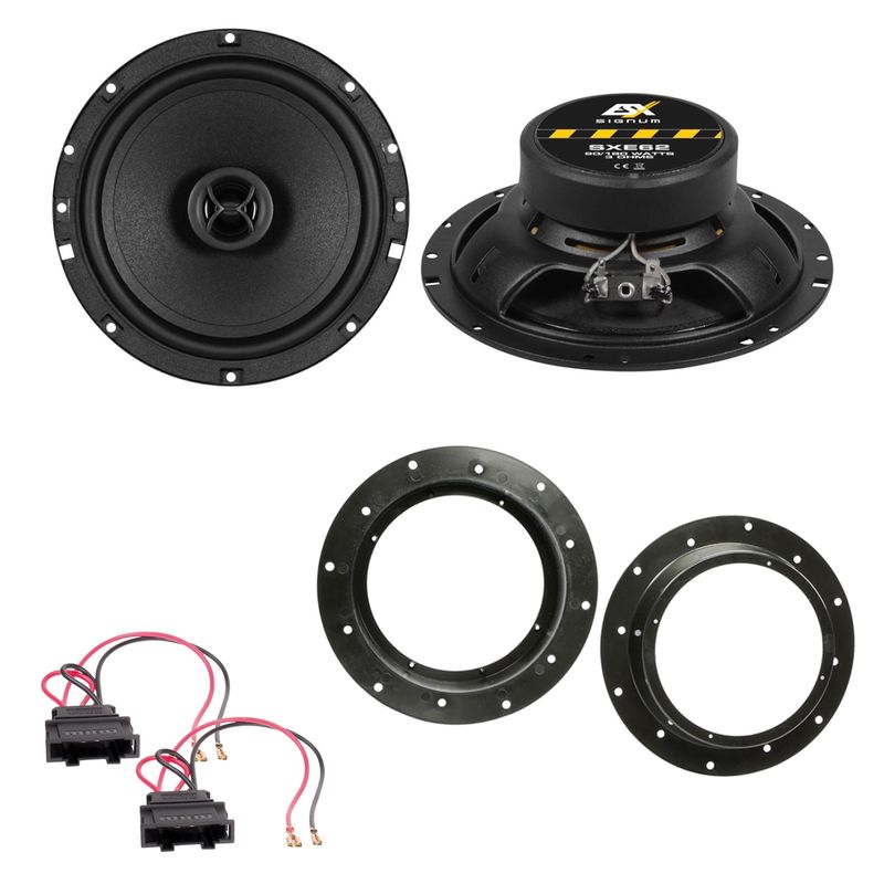 ESX SIGNUM SXE-62 Koaxial Lautsprecher Einbauset vorne passend für Audi Q3 8U