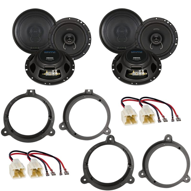 Crunch DSX62 Koaxial Lautsprecher Einbauset für Nissan Juke ab 2010 vorne hinten