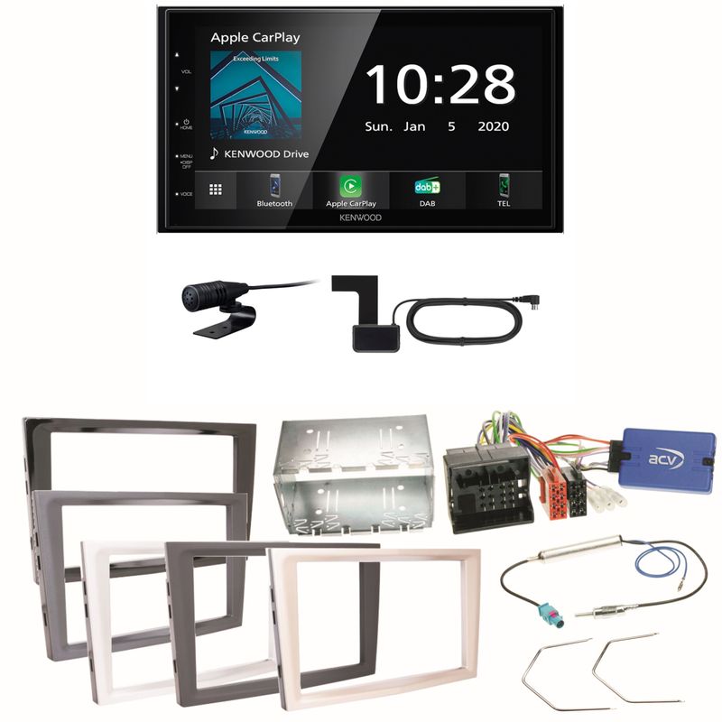 Kenwood DMX5020DABS CarPlay Einbauset für Opel Astra H Corsa D Zafira B Antara