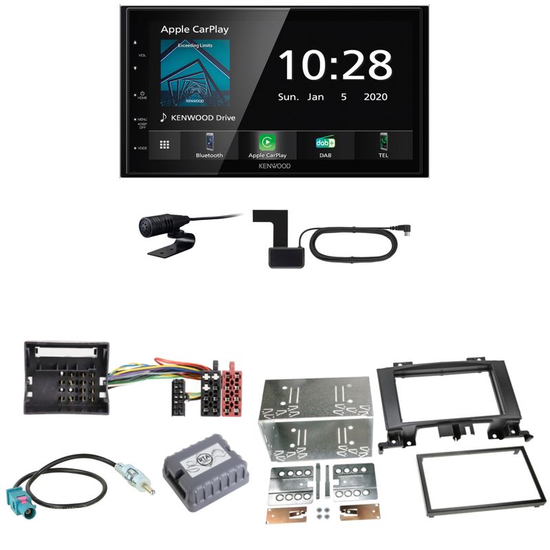 Kenwood DMX5020DABS Android Auto Einbauset für Mercedes Sprinter W906 Crafter