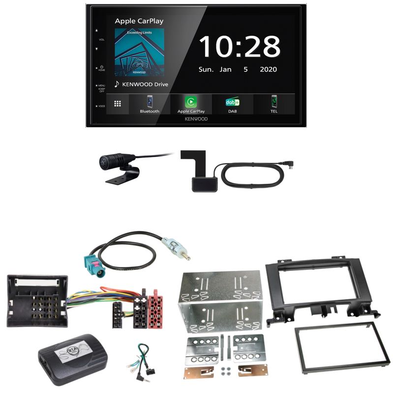 Kenwood DMX5020DABS Android Auto Einbauset für Mercedes Sprinter W906 Crafter