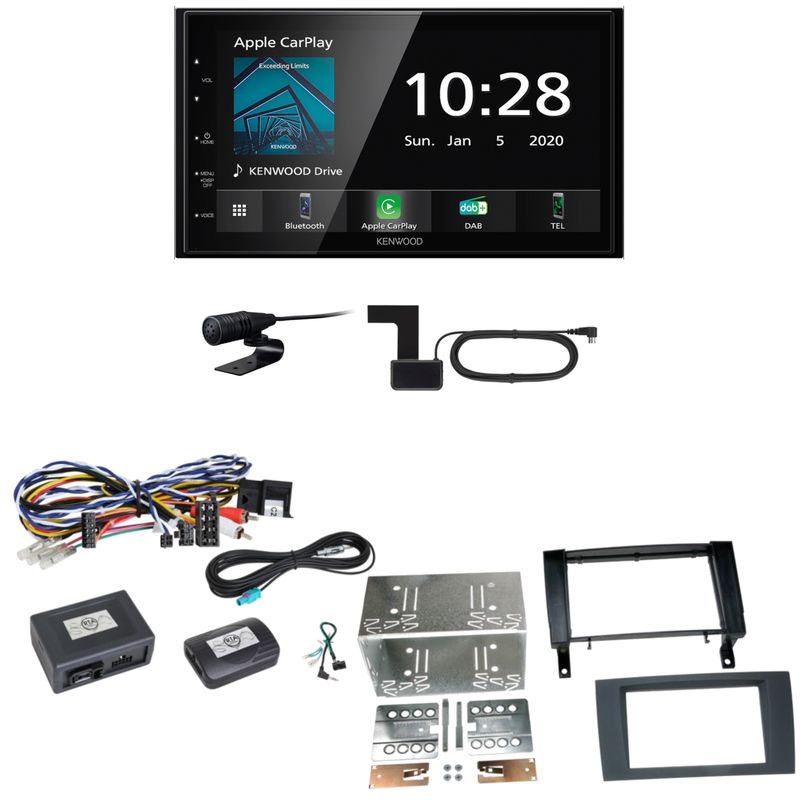 Kenwood DMX5020DABS Android Auto CarPlay Einbauset für Mercedes SLK R171