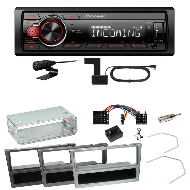 Pioneer MVH-330DAB Bluetooth DAB Einbauset für Opel Vectra C Signum Corsa Combo