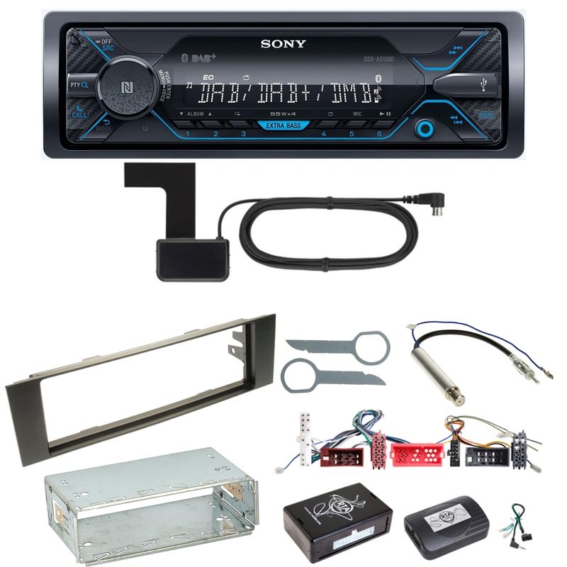 Sony DSX-A510BD Bluetooth Digitalradio USB AUX Einbauset für Audi A3 8P 8PA