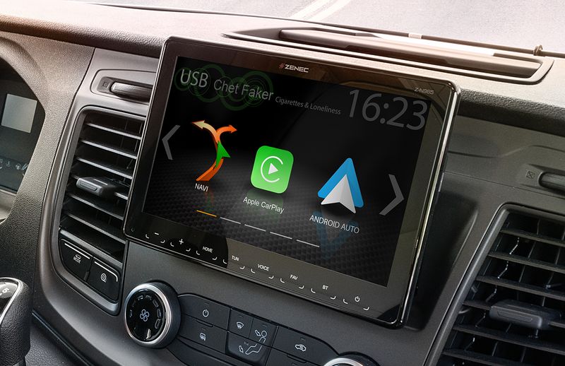 ZENEC Z-N965 Naviceiver Android Auto CarPlay Digitalradio FORD Transit 07.2019