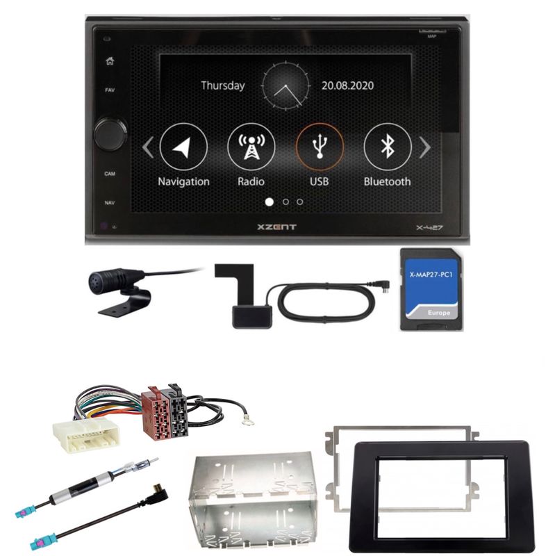 XZENT X-427 USB Bluetooth DAB+ Navigation Einbauset für Renault Master 3 ab 2019