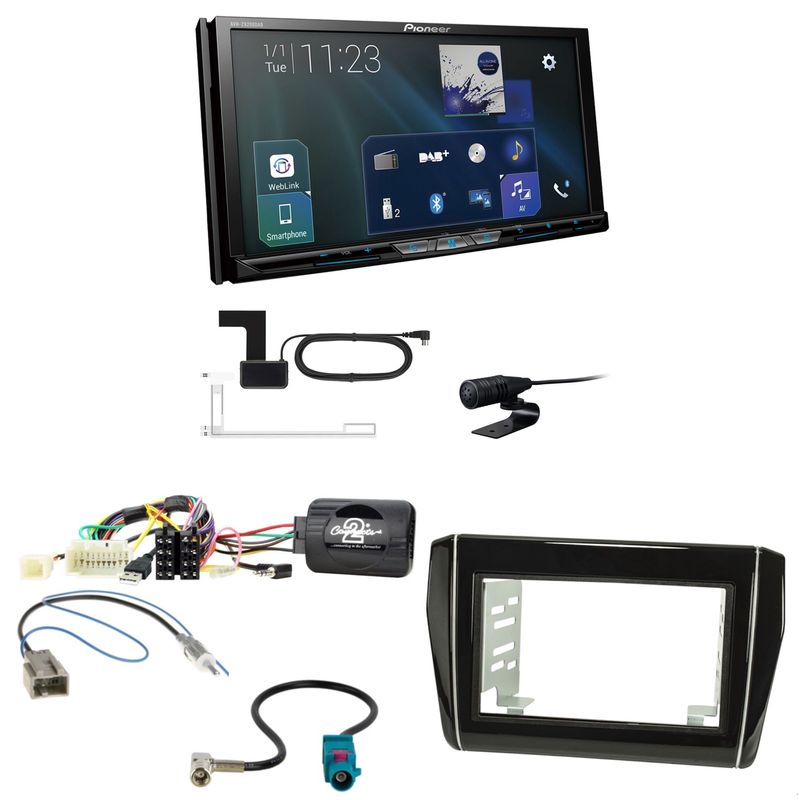 Pioneer AVH-Z9200DAB Bluetooth MP3 DAB+ Einbauset für Suzuki Swift AZ ab 2017