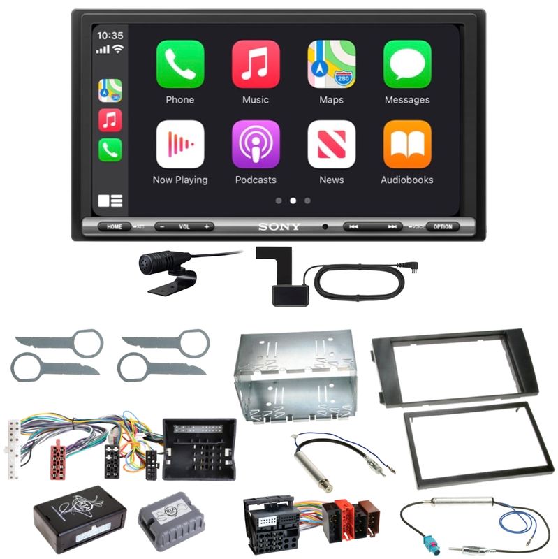 Sony XAV-AX3250 DAB+ Bluetooth USB MP3 CarPlay Einbauset für Audi A6 4B Facelift