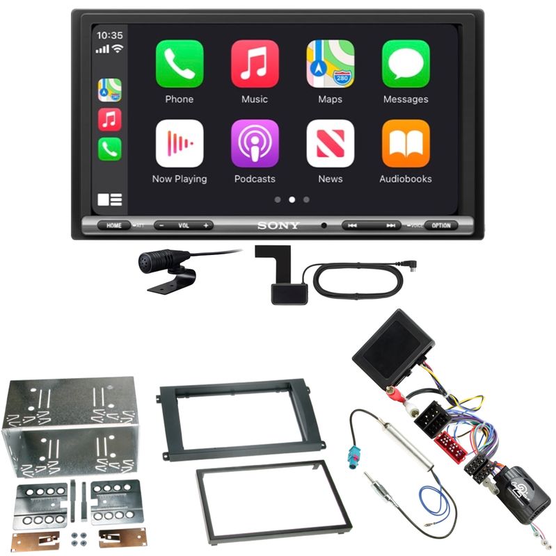 Sony XAV-AX3250 CarPlay Android Auto Einbauset für Porsche Cayenne bis 2006