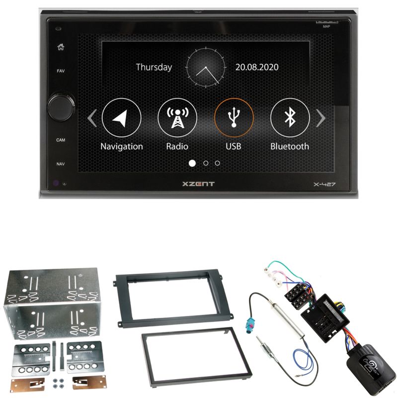 XZENT X-427 Bluetooth Moniceiver DAB+ Einbauset für Porsche Cayenne ab 2007 XZENT X-427 Bluetooth Moniceiver DAB+ Einbauset für Porsche Cayenne ab 2007