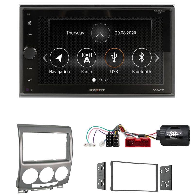 XZENT X-427 Bluetooth Moniceiver DAB+ Autoradio USB MP3 Einbauset für Mazda 5 CR