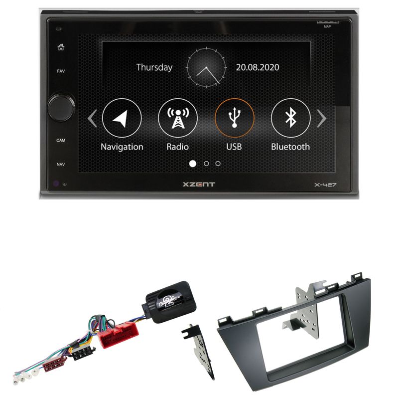 XZENT X-427 Bluetooth Moniceiver DAB+ Autoradio USB MP3 Einbauset für Mazda 5 CW