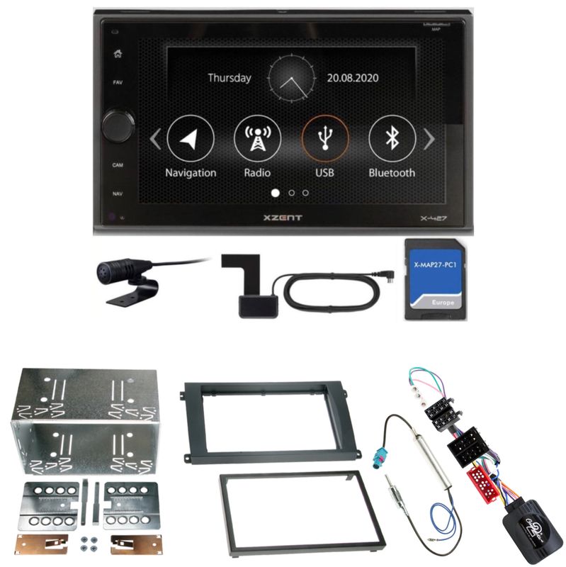 XZENT X-427 Bluetooth Naviceiver DAB+ Einbauset für Porsche Cayenne bis 2006 XZENT X-427 Bluetooth Naviceiver DAB+ Einbauset für Porsche Cayenne bis 2006