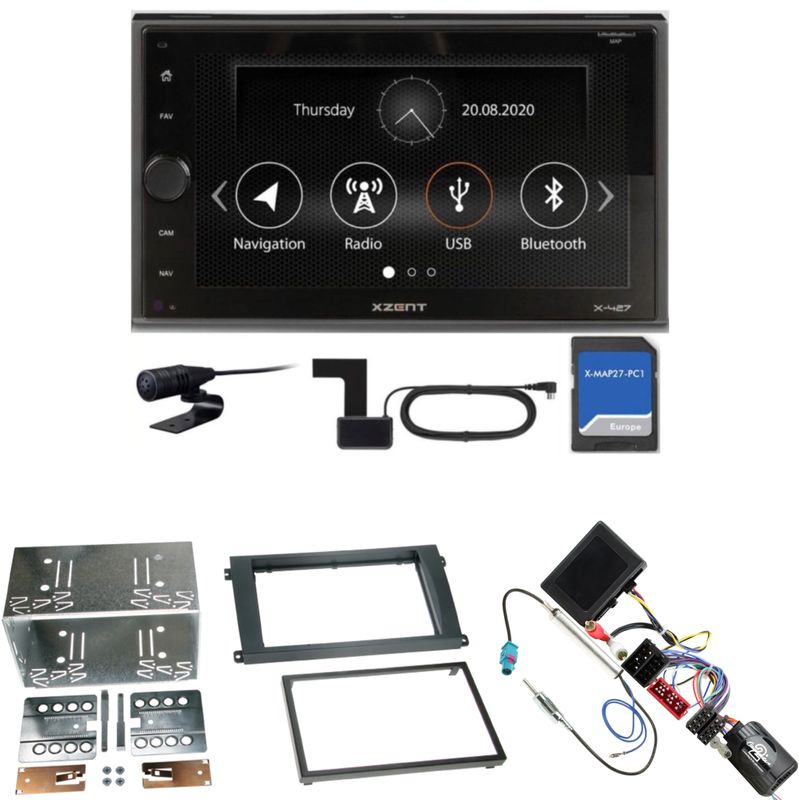 XZENT X-427 Bluetooth Naviceiver DAB+ Einbauset für Porsche Cayenne bis 2006 XZENT X-427 Bluetooth Naviceiver DAB+ Einbauset für Porsche Cayenne bis 2006