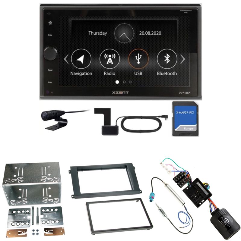 XZENT X-427 Bluetooth Naviceiver DAB+ Einbauset für Porsche Cayenne ab 2007 XZENT X-427 Bluetooth Naviceiver DAB+ Einbauset für Porsche Cayenne ab 2007