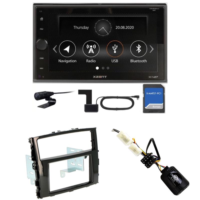 XZENT X-427 Bluetooth Naviceiver DAB+ Einbauset für Mitsubishi Pajero ab 2015