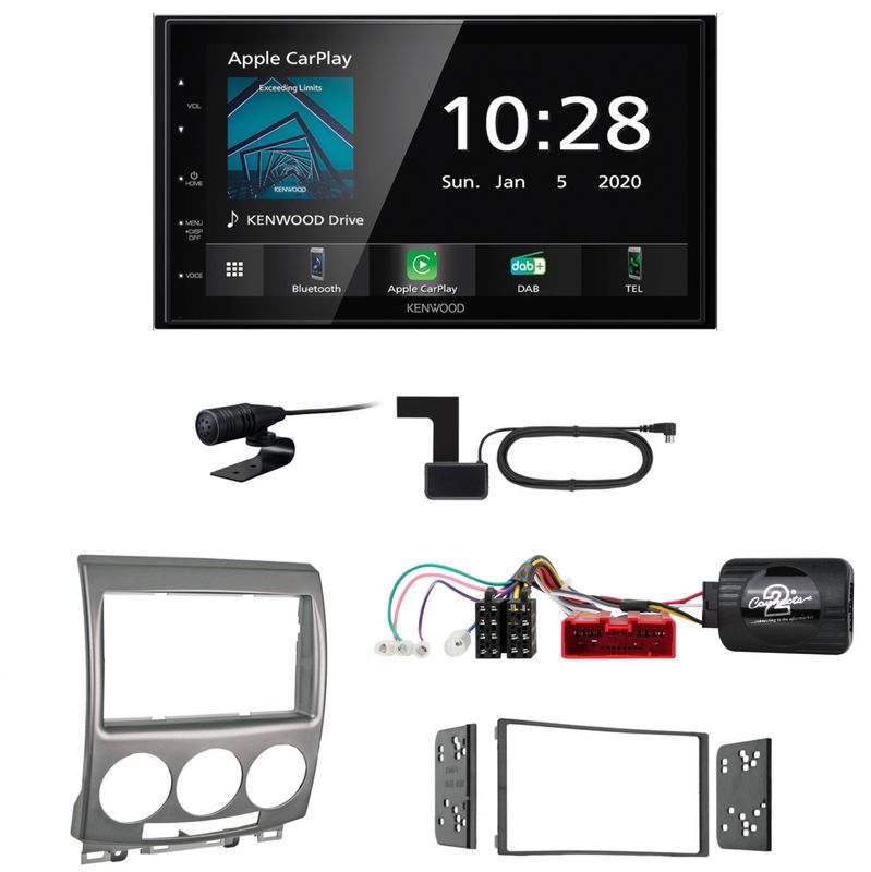 Kenwood DMX-5020DABS CarPlay Android Auto USB Bluetooth Einbauset für Mazda 5 CR