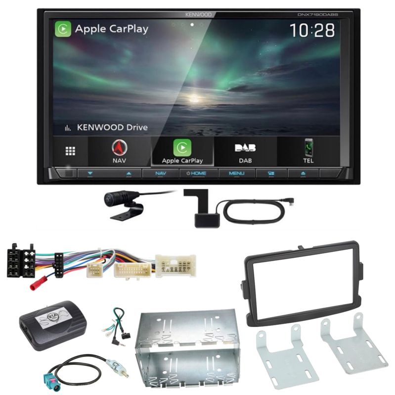 Kenwood DNX-7190DABS CarPlay Android Auto USB Einbauset für Opel Vivaro Movano B