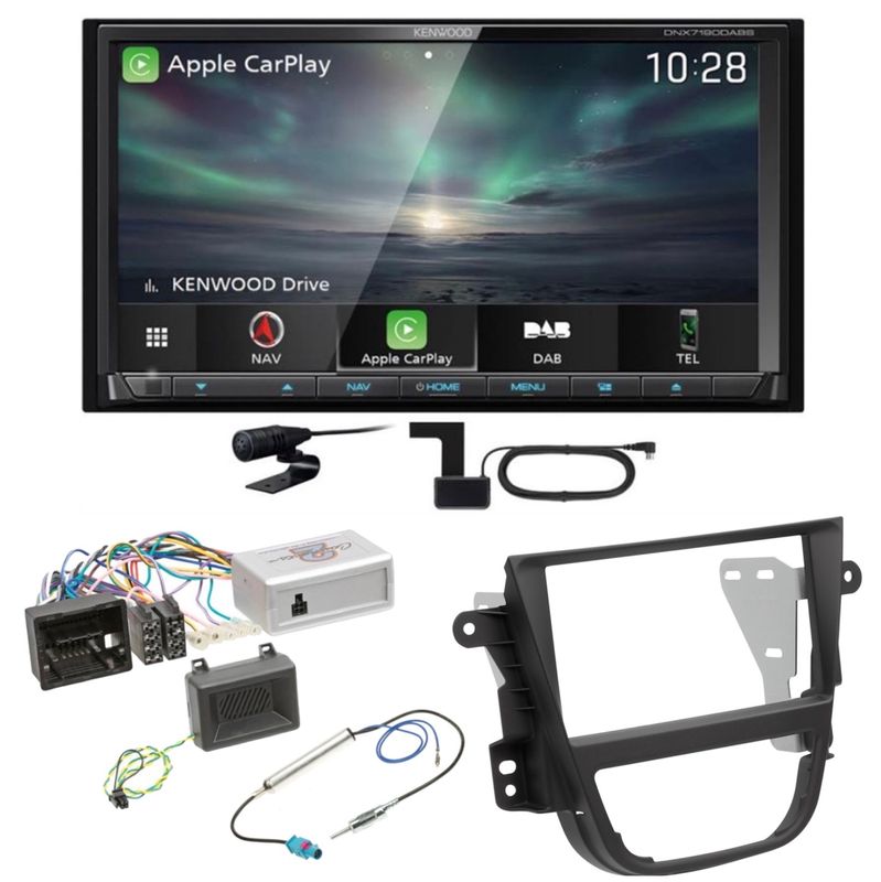 Kenwood DNX-7190DABS CarPlay Navigation Android Auto Einbauset für Opel Mokka A