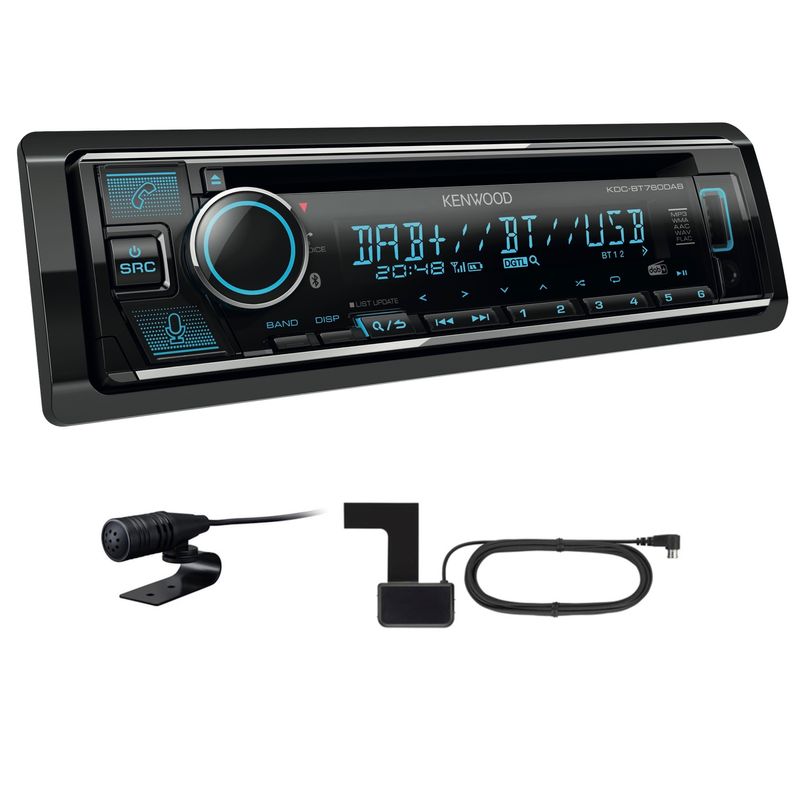 KENWOOD KDC-BT760DAB USB Autoradio Bluetooth Digitalradio MP3 inkl DAB Antenne