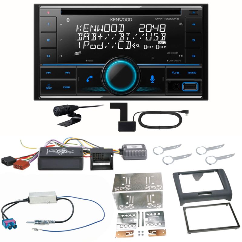 Kenwood DPX-7300DAB Bluetooth Digitalradio Einbauset für Audi TT 8J