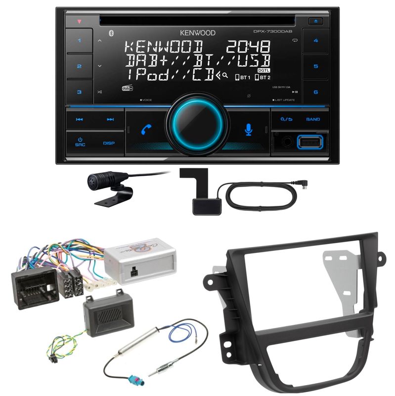 Kenwood DPX-7300DAB Bluetooth Digitalradio USB CD Einbauset für Opel Mokka A