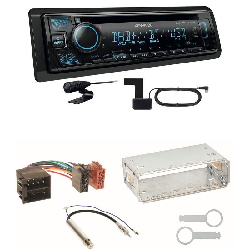 Kenwood KDC-BT560DAB Bluetooth DAB USB Einbauset für Skoda Octavia 1U Superb 1