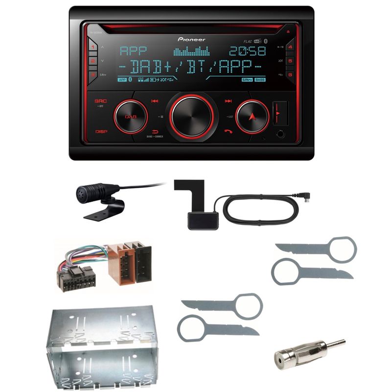 Pioneer FH-S820DAB USB DAB+ MP3 Digitalradio CD Einbauset für Mercedes ML W163