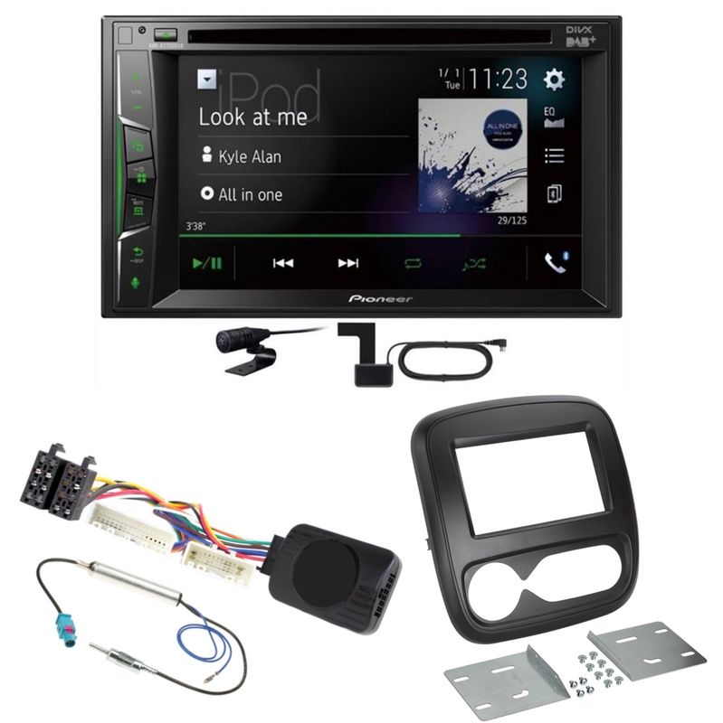 Pioneer AVH-A3200DAB USB DAB+ MP3 Autoradio Einbauset für Renault Trafic 3