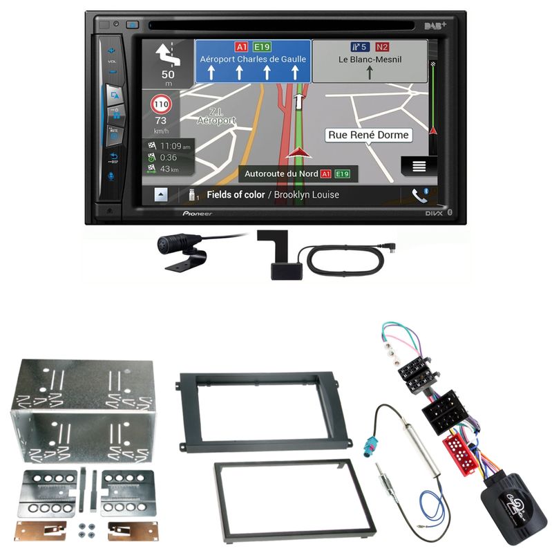 Pioneer AVIC-Z730DAB USB Digitalradio MP3 Einbauset für Porsche Cayenne bis 2006