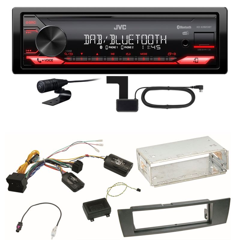 JVC KD-X282DBT Bluetooth Digitalradio Einbauset für BMW E87 E81 E82 X1 E84