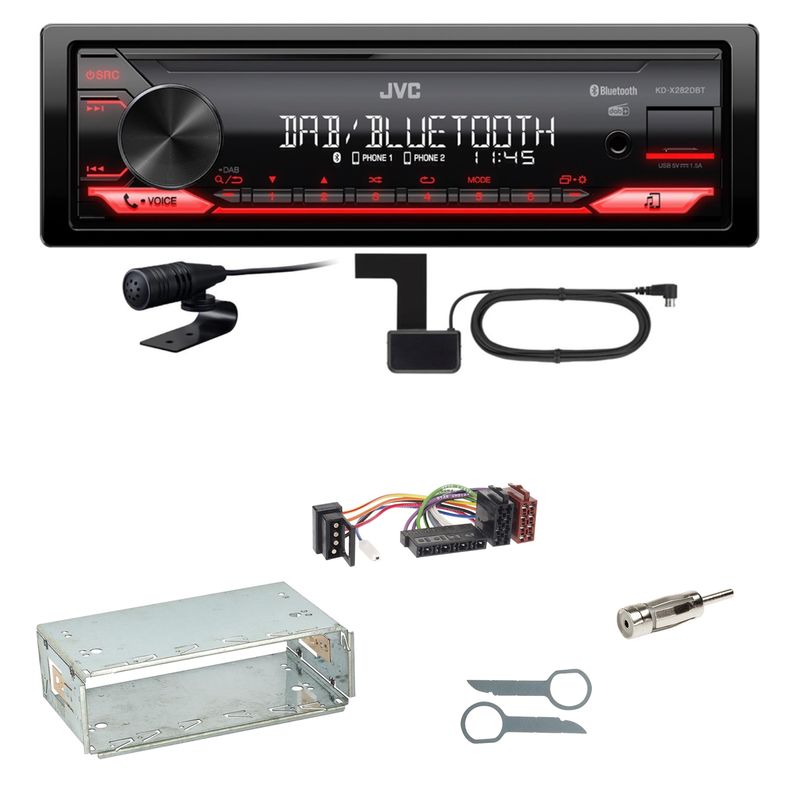 JVC KD-X282DBT Bluetooth Digitalradio Einbauset für Mercedes E-Klasse W124