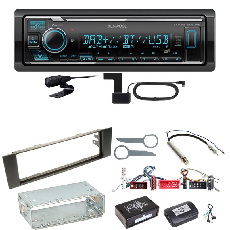 Kenwood KMM-BT508DAB Bluetooth Digitalradio USB Einbauset für Audi A3 8P 8PA