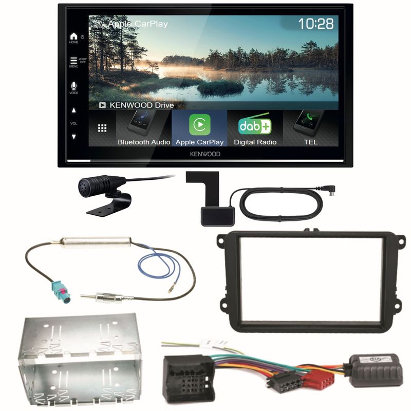 Kenwood DMX7722DABS Android Auto Einbauset für Seat Leon Alhambra Altea XL